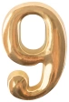 Цифра для номера квартиры "9" мет.,золото (5083) 