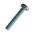 Винт с полукруглой головкой М4х35 мм DIN 7985, оцинкованный, полная резьба  