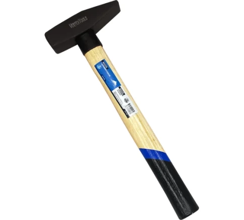 Молоток слесарный, квадратный боек, деревянная рукоятка 100 гр. фото 1
