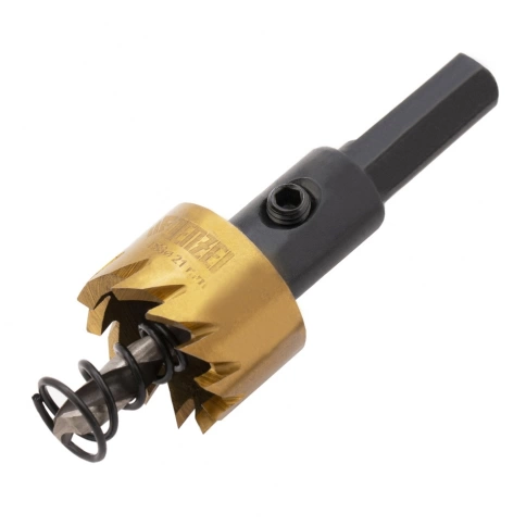 Коронка по металлу HSS 68 мм нитридтитановое покрытие Denzel фото 1