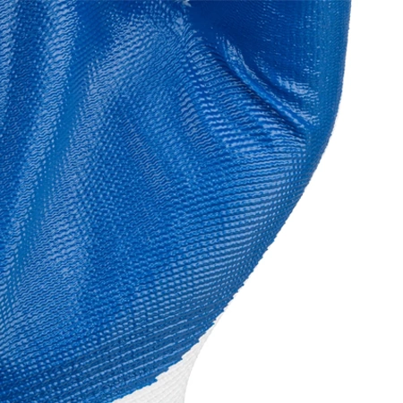 Перчатки полиэфирные с синим нитрильным покрытием, 13 класс вязки, размер 9, Сибртех фото 2