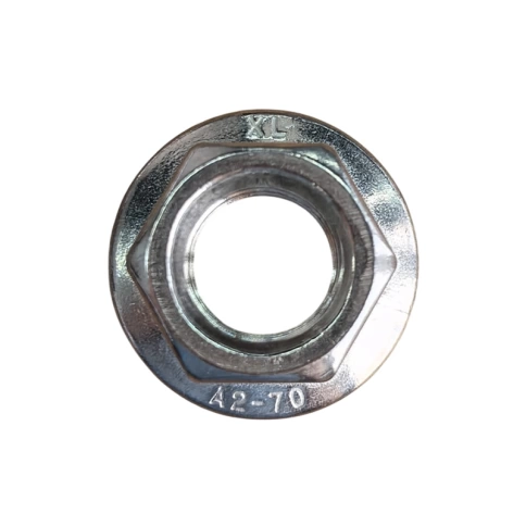 Гайка с фланцем М8 DIN 6923 нержавеющая сталь А2 фото 2