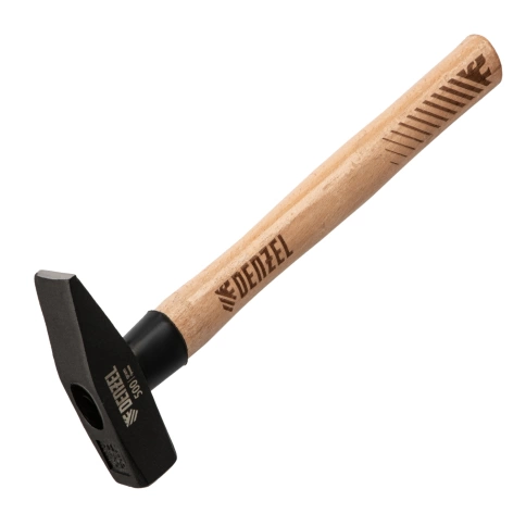 Молоток слесарный, кованый квадратный боек, буковая рукоятка 500 гр. Denzel фото 1