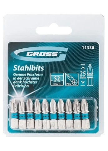 Биты сталь S2 PH2х25 Gross фото 1