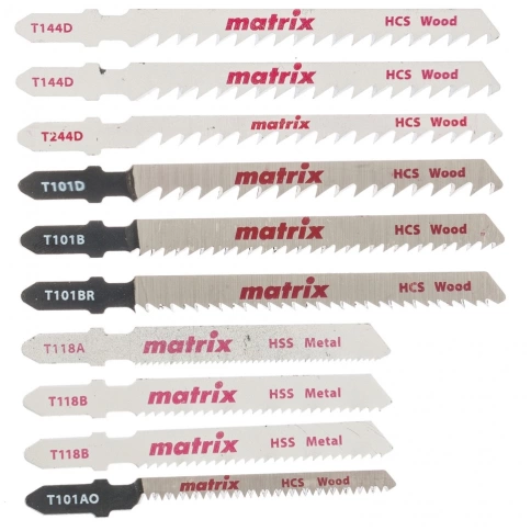 Набор полотен для электролобзика универсальный T-SET1001 10 шт  Matrix фото 1