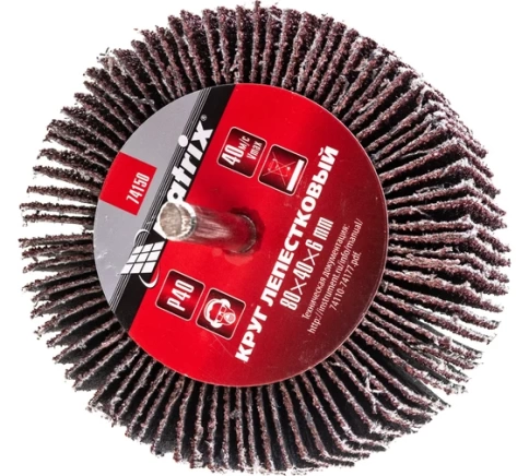 Круг лепестковый для дрели 80х40х6 мм Р40 Matrix фото 1