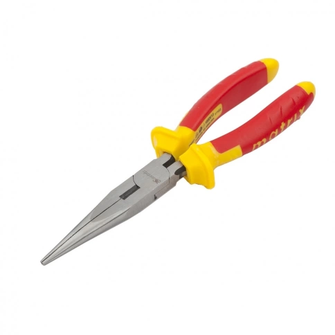 Длинногубцы Insulated, прямые, двухкомпонентные рукоятки 200 мм Matrix фото 1