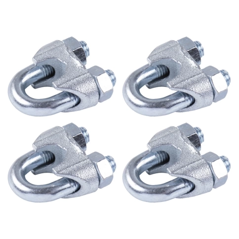 Трос стальной d3 с зажимами (4 шт.) оцинкованный без оплетки, 30 метров фото 2