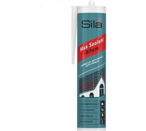 Герметик битумный для крыши Sila PRO Max Sealant, Bitum, 280 мл фото 1