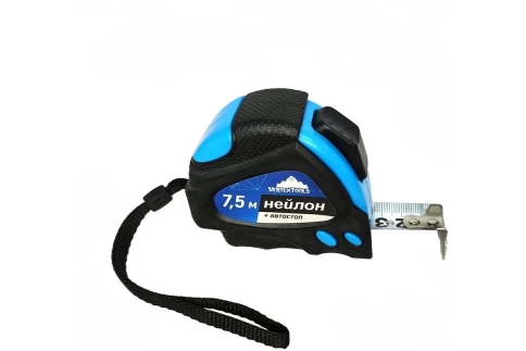 Рулетка 7,5х25 мм НЕЙЛОН с автостопом VERTEXTOOLS фото 1