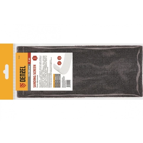 Сетка абразивная, 115 х 280 мм, 5 шт. Р 150 Denzel фото 1