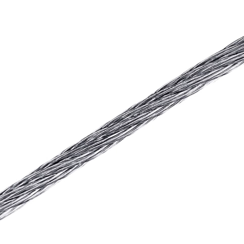 Трос стальной d5 с зажимами (4 шт.) ОЦ без оплетки, 50 м. фото 1