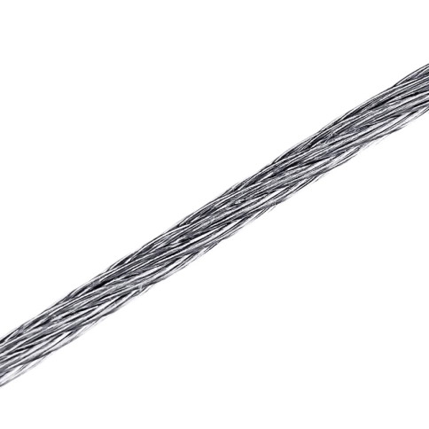 Трос стальной 6/8 с зажимами (4 шт.) ОЦ в оплетке, 20 м. фото 2