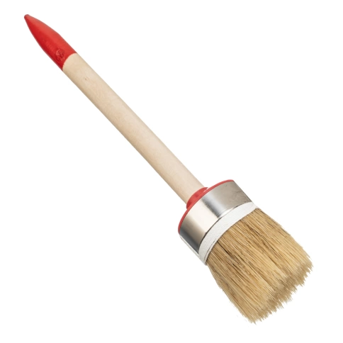 Кисть круглая натуральная щетина №12 Профи 45 мм дер.ручка МТХ фото 1