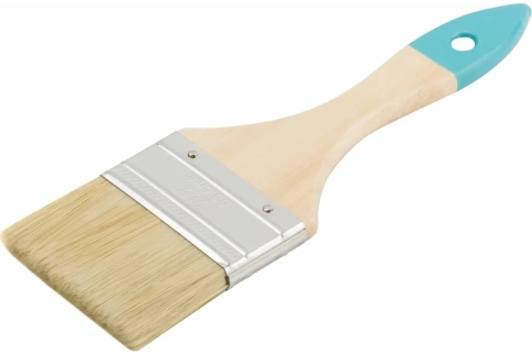 Кисть флейцевая натур.светл.щетина, дерев.ручка 2" 50 мм фото 1