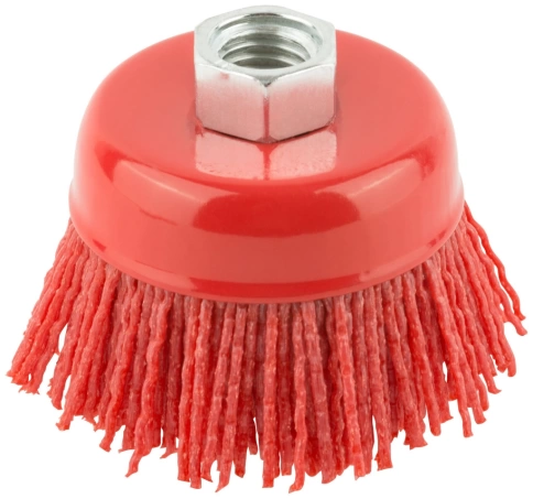 Корщетка-чашка, гайка М14, нейлоновая 100 мм Профи фото 1
