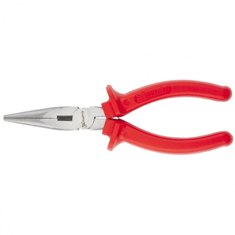 Длинногубцы Econom, прямые шлифов., пластмасс.рук. Matrix фото 1