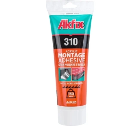 Клей монтажный акриловый жидкие гвозди Akfix 310, 250 гр  фото 1