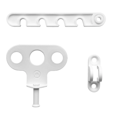 Ограничитель открывания окна 105 мм белый пластмассовый фото 1