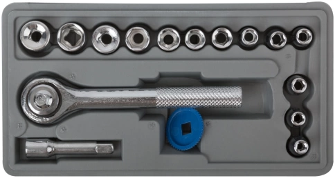 Набор торцевых головок 17 шт 1/4 фото 1