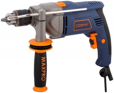 Дрель ударная 850 Вт; 0-2700 об/мин, ключевой патр., антивибр.руч.,резин.вст.MAX-PRO фото 1