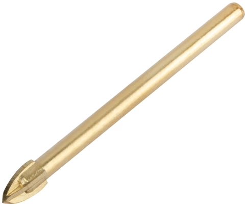 Сверло по кафелю и стеклу 4реж.кромки, титан.покр. 6х60 мм фото 2