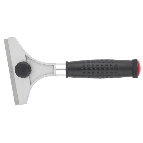 Скребок, фиксированное лезвие, мет.обрезин. ручка 100 мм Matrix фото 1