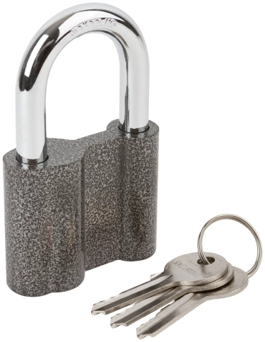 Замок навесной стальной корпус PALLADIUM (601S) 60х47 мм стальная дужка 10 мм (00009301) фото 1