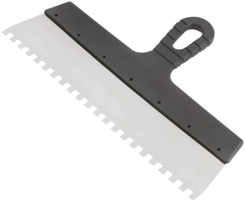 Шпатель фасадный нержавеющий зубчатый 350 мм / зуб 8 мм фото 2