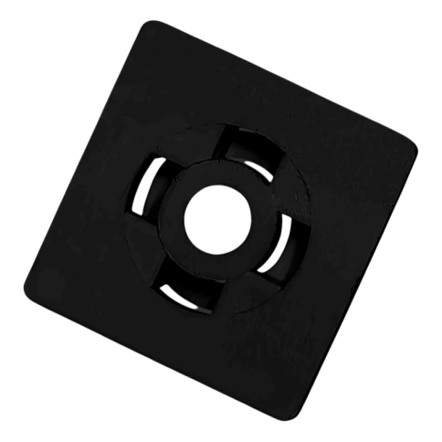 Площадка для хомута 27х27 мм, черная фото 2