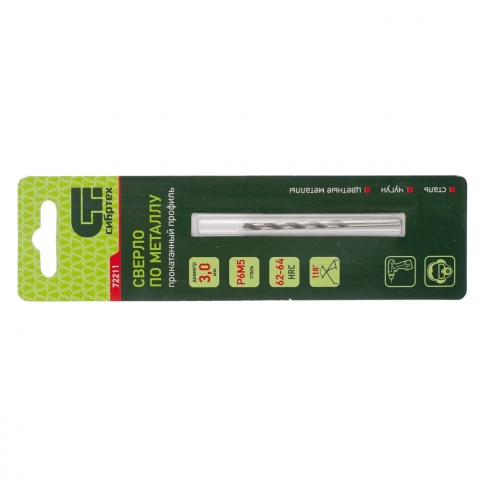 Сверло по металлу Р6М5 Сибртех фото 3