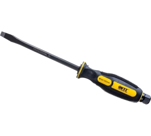 Отвертка ударная,шестигранное жало,боек под ключ 8х150 мм SL, S2, прорезиненная рукоятка Профи фото 1