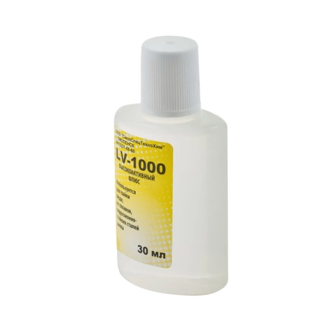 Флюс LV-1000 высокоактивный для пайки сильнокисленных поверхностей, 30 мл фото 1