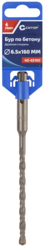 Бур по бетону CUTOP, Profi, двойная резьба, SDS-Plus, 6,5х160 мм фото 2