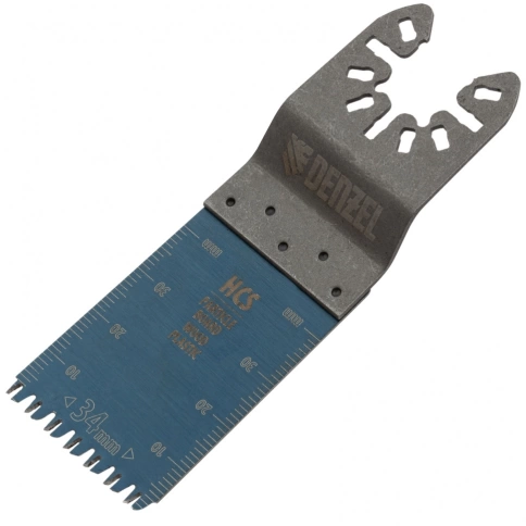 Насадка для МФИ режущая пазовая прямая HСS 34х2,5 мм по дереву и ламинату, крупный зуб Denzel фото 1