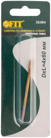 Сверло по кафелю и стеклу 4реж.кромки, титан.покр. фото 4