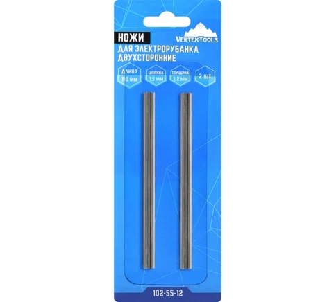 Ножи д/рубанка эл-го двухстор. 102х5,5х1,2 мм 2 шт фото 1