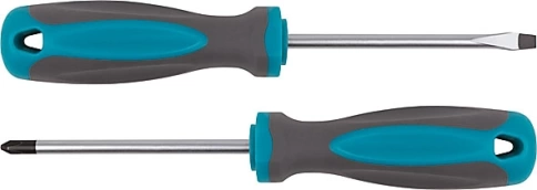 Отвертка, CrV сталь, прорезинененная ручка, РН2х150 мм фото 1