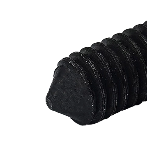 Винт установочный с внутр. шестигранником 10х12 мм, класс прочности 12.9 DIN 914 черный фото 2