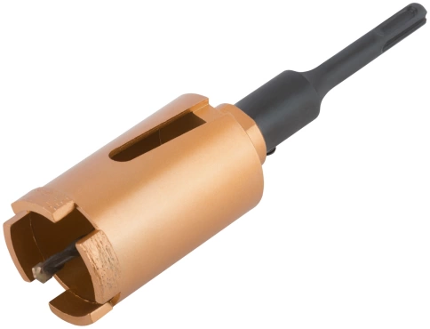 Коронка по бетону, алмазная кольцев безударная в сборе, 50 мм фото 1