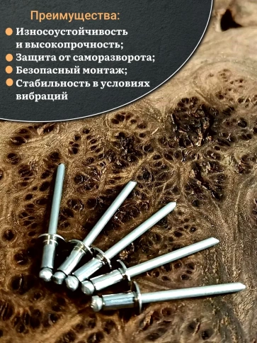 Заклепка вытяжная нержавеющая 4,8х10 , 20 шт. фото 4