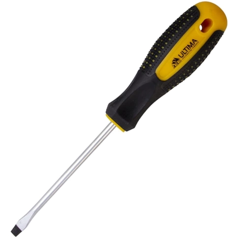 Отвертка Ultima SL3x100 мм, CrV, двухкомпонентная рукоятка anti slip фото 1