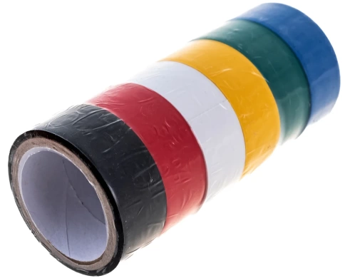 Изоленты ПВХ 19 мм х 0,13 мм х 10 м цветные 6 шт фото 1