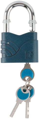 Замок навесной Блюз синий 60х48 мм стальная дужка 9 мм (2758) фото 5
