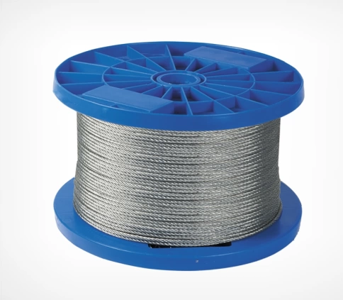 Трос стальной d3 с зажимами (4 шт.) ОЦ без оплетки, 50 метров фото 1