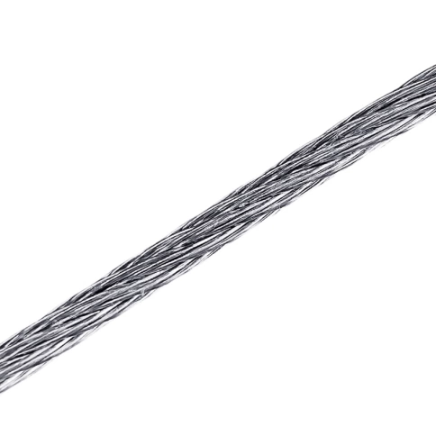 Трос стальной d3 с зажимами (4 шт.) оцинкованный без оплетки, 30 метров фото 1