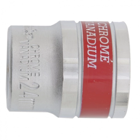 Головка торцевая хромированная 12-гранная 24 мм под квадрат 1/2 CrV Matrix фото 1