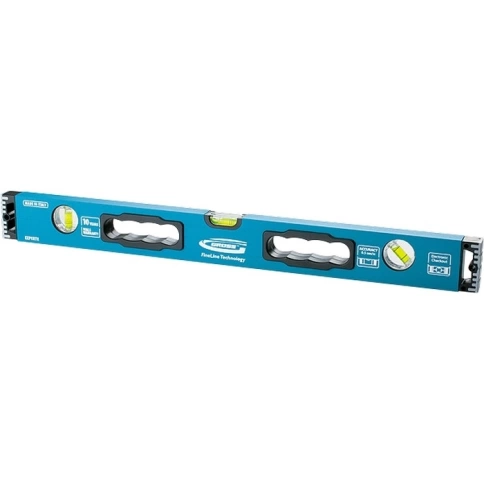 Уровень алюминиевый усиленный с ударопрочными заглушками 3 глазка рукоятки Gross фото 6