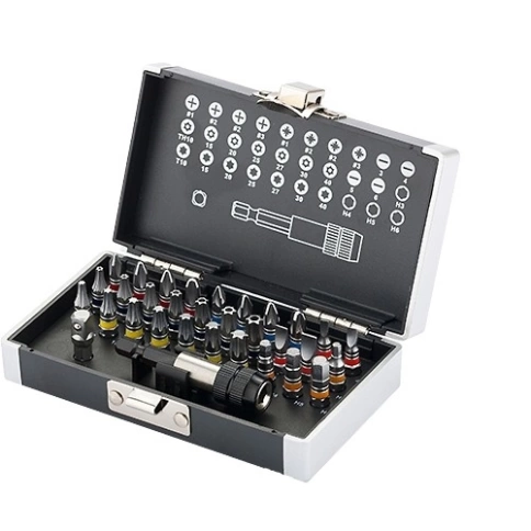 Набор бит, магнитный адаптер, сталь S2, пластик.бокс 32предм. Gross фото 2