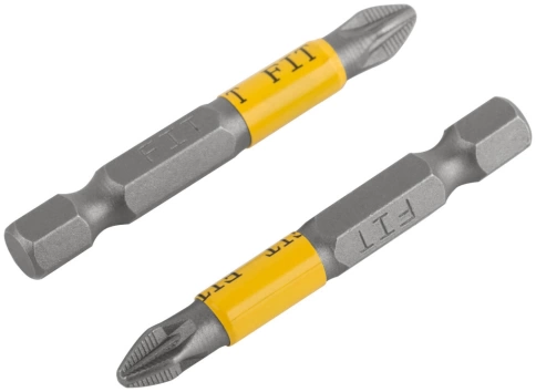 Биты кованые, сталь S2, одностор. 50 мм РZ2, 2шт. Профи, блистер фото 1